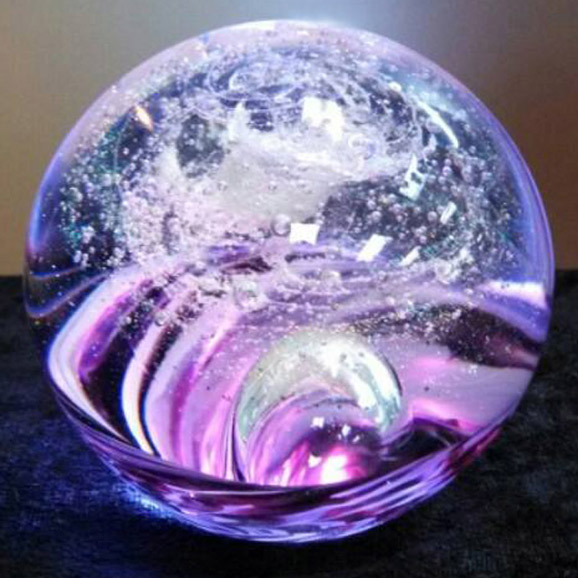 Memorial Glass Purple Memorial Glass Purple