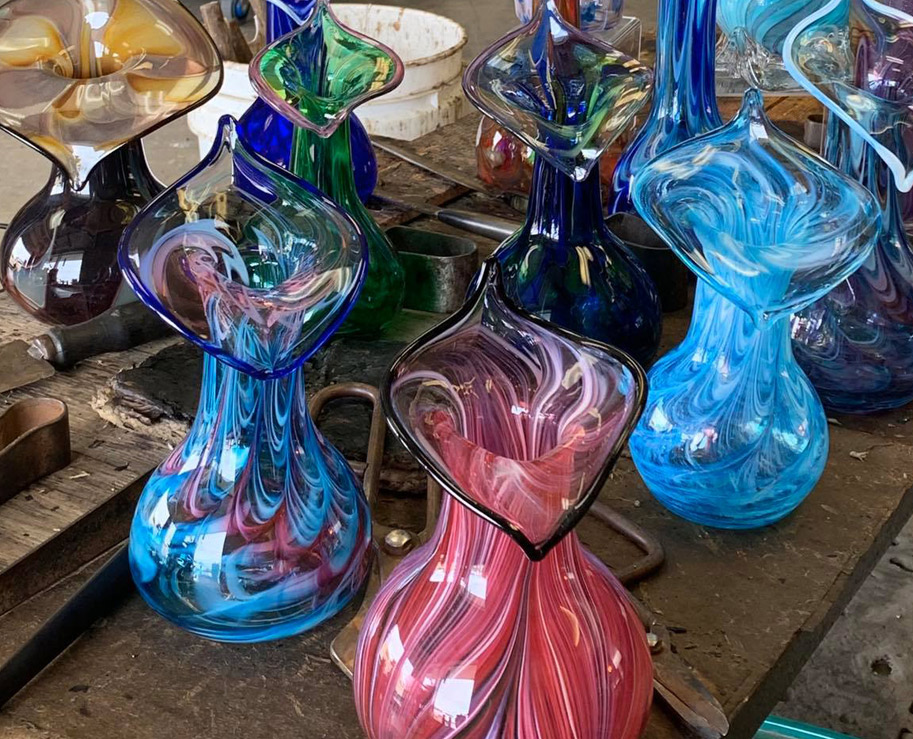 Oregon Coast Glassworks Vases Group